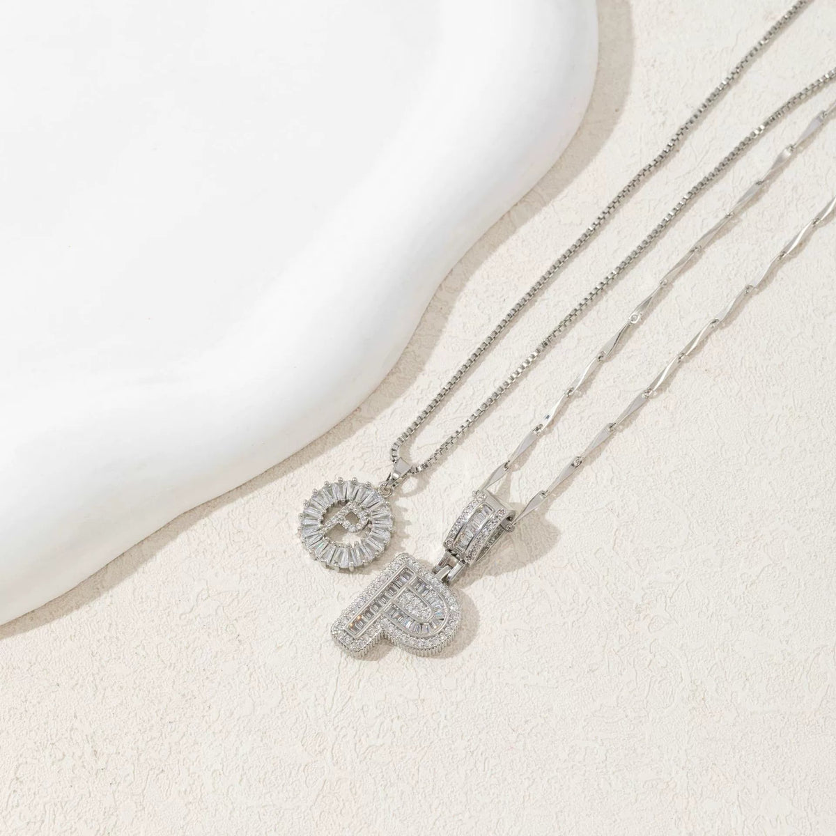 Initial Letter Pendant Necklaces
