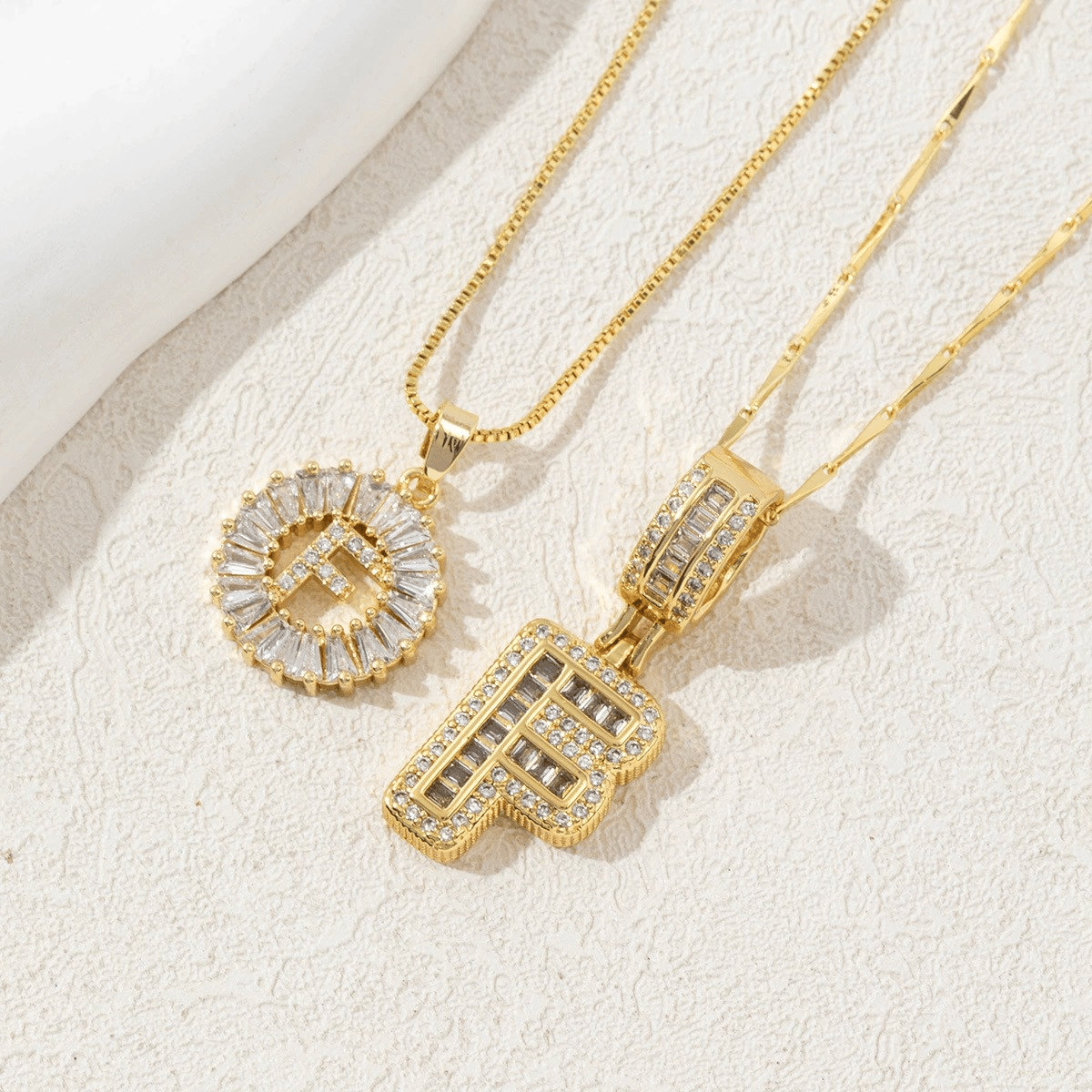 Initial Letter Pendant Necklaces