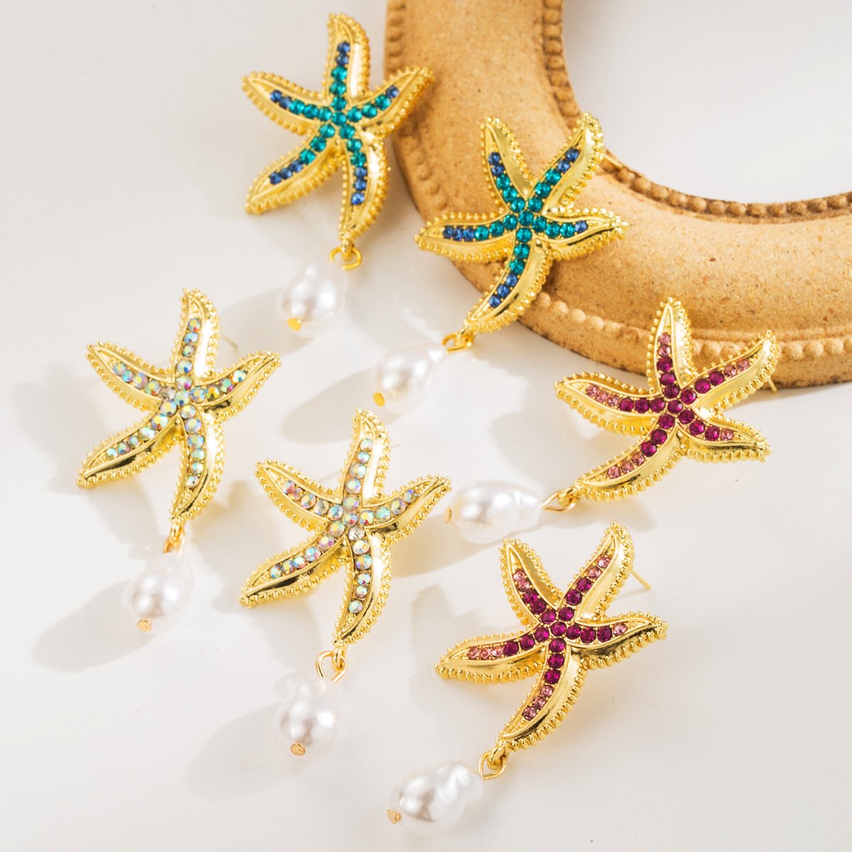 💎Diamond Starfish Earrings/ Summer Accessory / Gift for Her