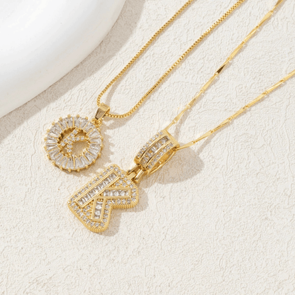 Initial Letter Pendant Necklaces