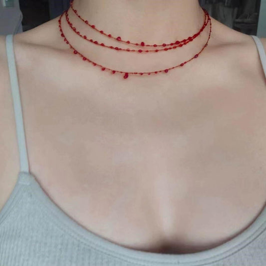 🔥Handmade Simulated Blood Drops Necklace & Bracelet