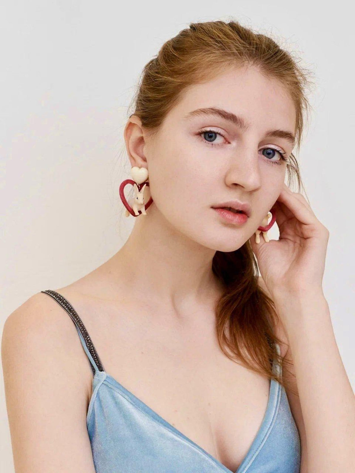 Bunny Heart Earrings/Realistic Cute Bunny Earrings Gift For Her💝
