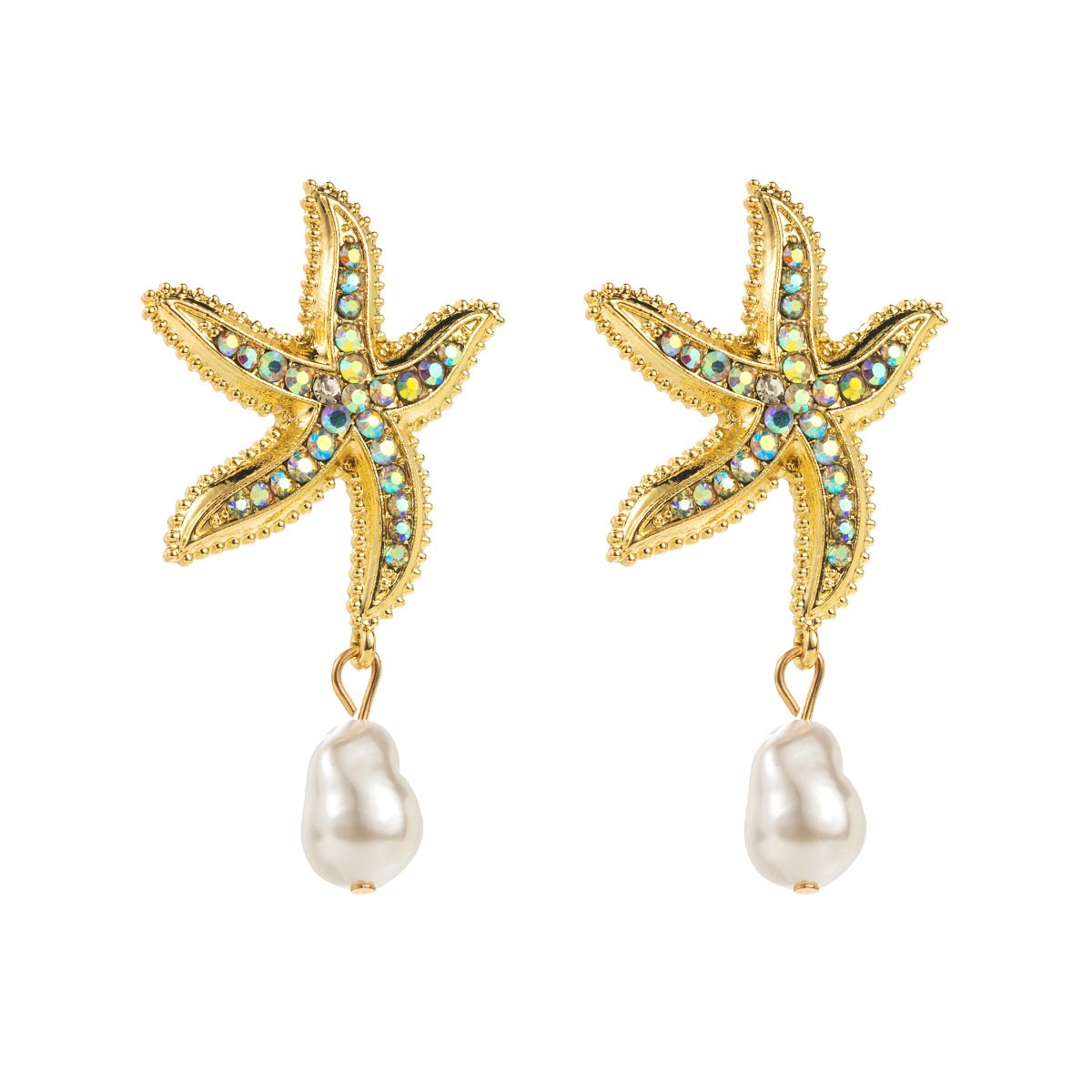 💎Diamond Starfish Earrings/ Summer Accessory / Gift for Her
