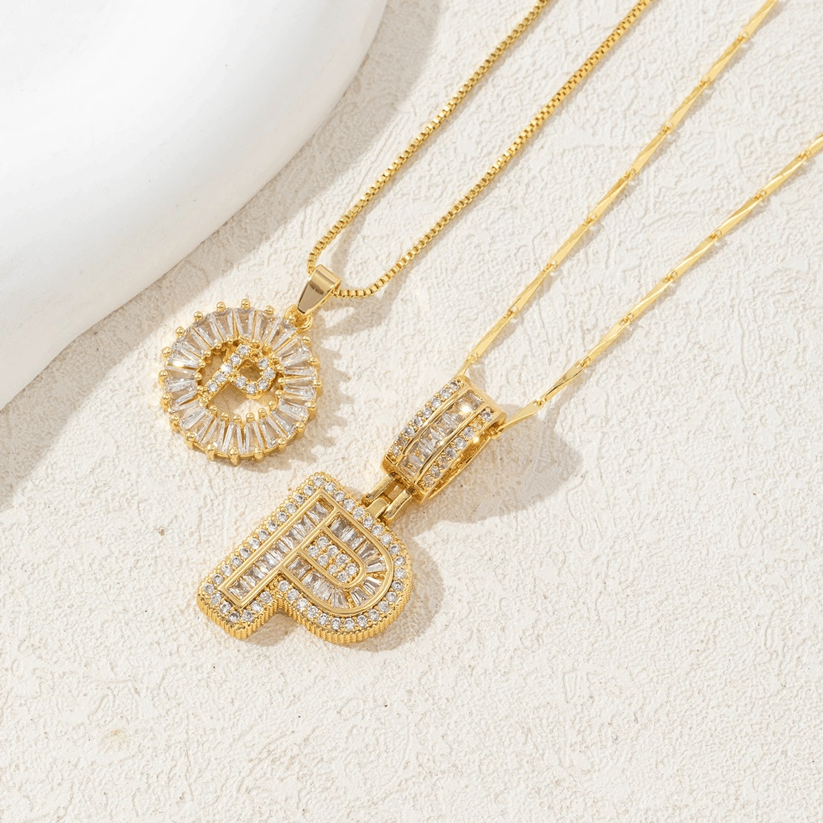 Initial Letter Pendant Necklaces