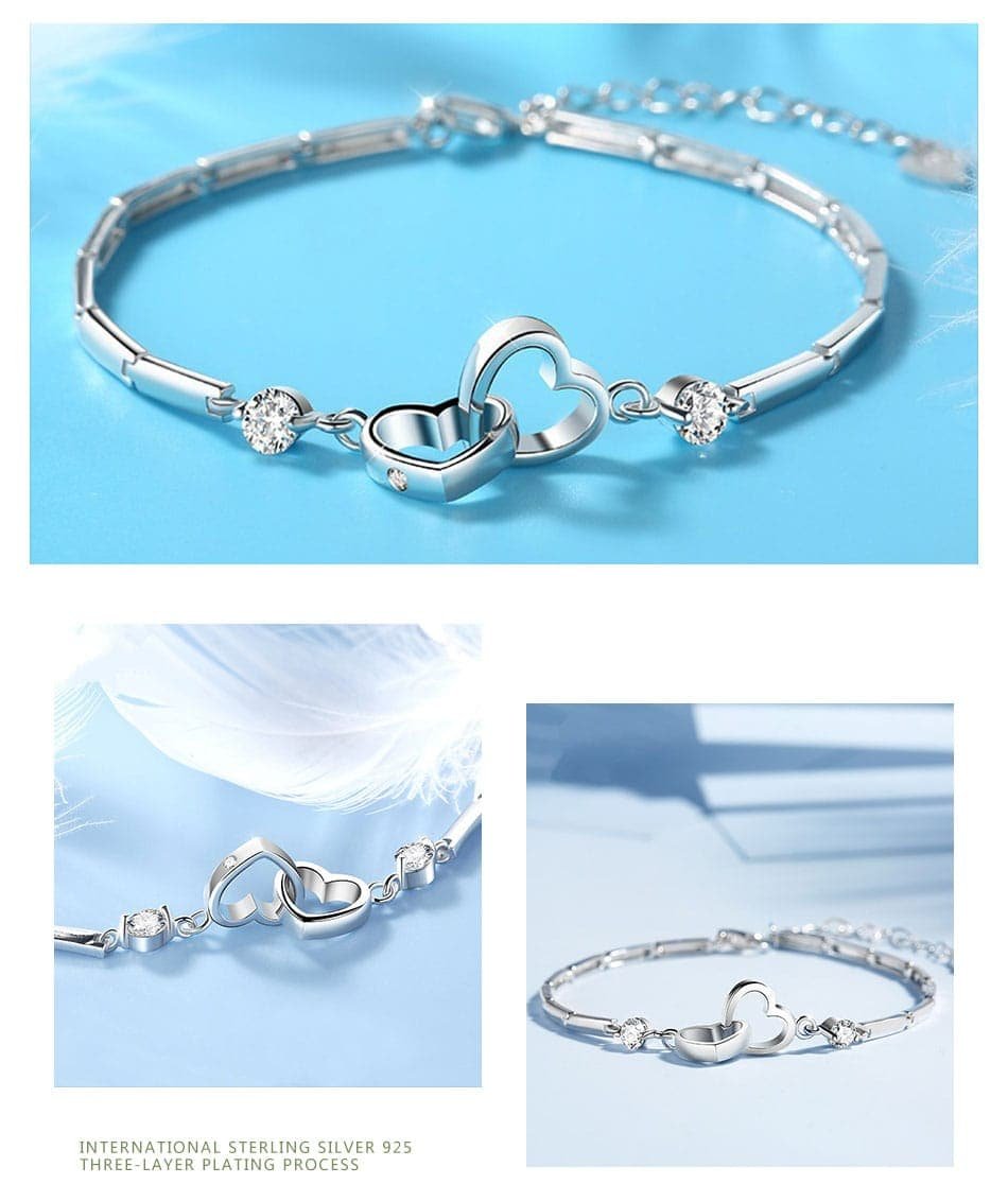 Mother & Daughter Hearts Bracelet - Attracting The Eyes And Pairing Hearts | Low Stock